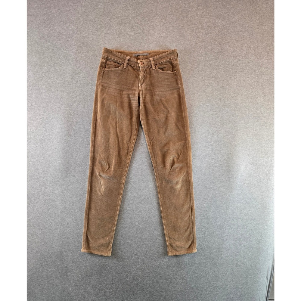 Vince Pants Womens 24 Tan Brown Skinny Ankle Corduroy Low Rise Sand Wash Stretch